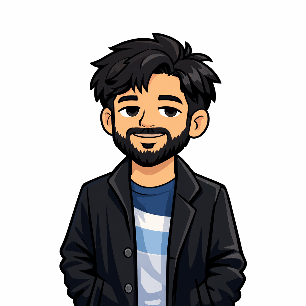 Illustrated portrait of Abdullah Khawaja